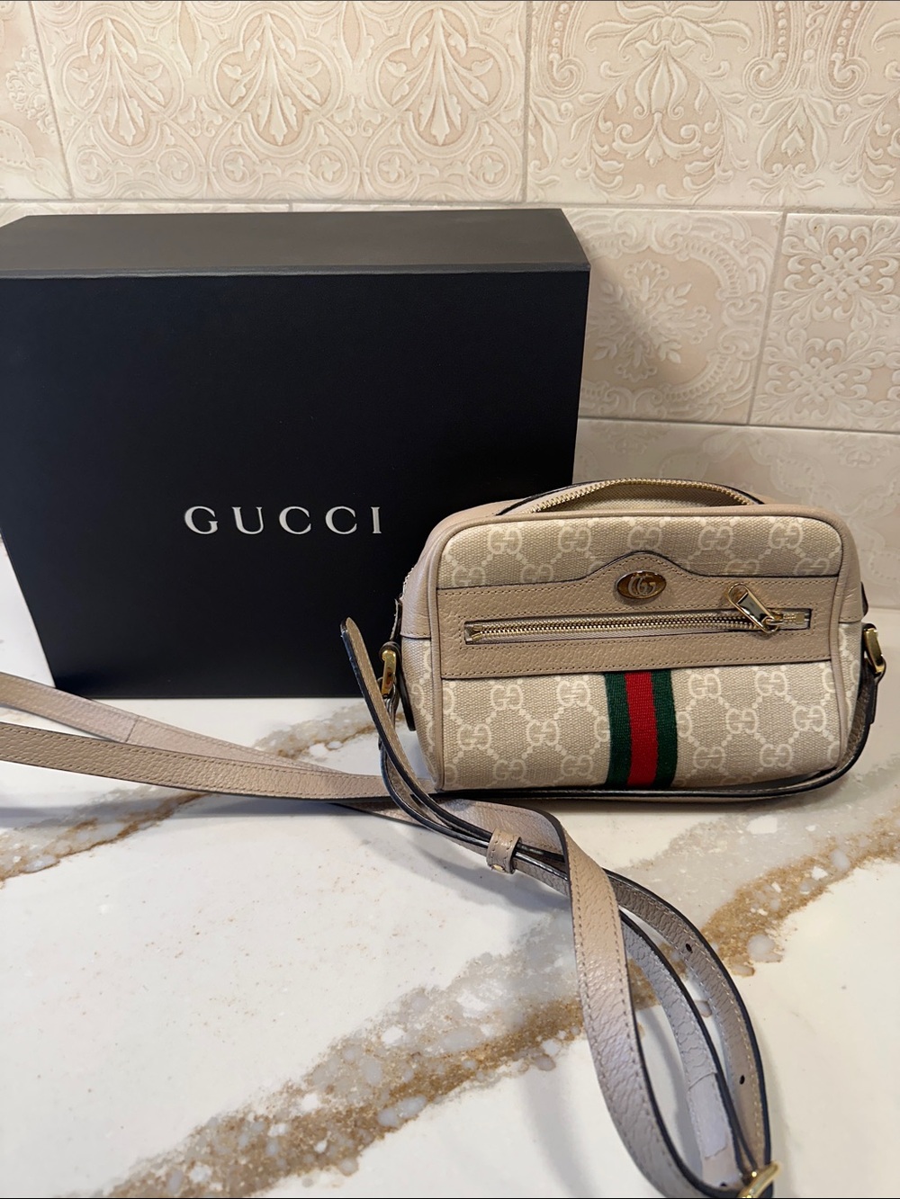 Gucci Mini GG Supreme Web Ophidia Crossbody